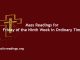 Catholic Mass Readings for Friday of the Ninth Week in Ordinary Time