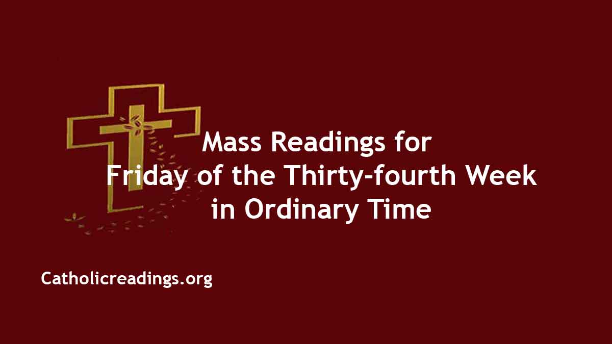 Daily Mass Readings For December 1 2023, Friday - Catholic Daily Readings