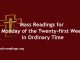 Mass Readings for Monday of the Twenty-first Week in Ordinary Time