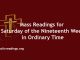 Mass Readings for Saturday of the Nineteenth Week in Ordinary Time