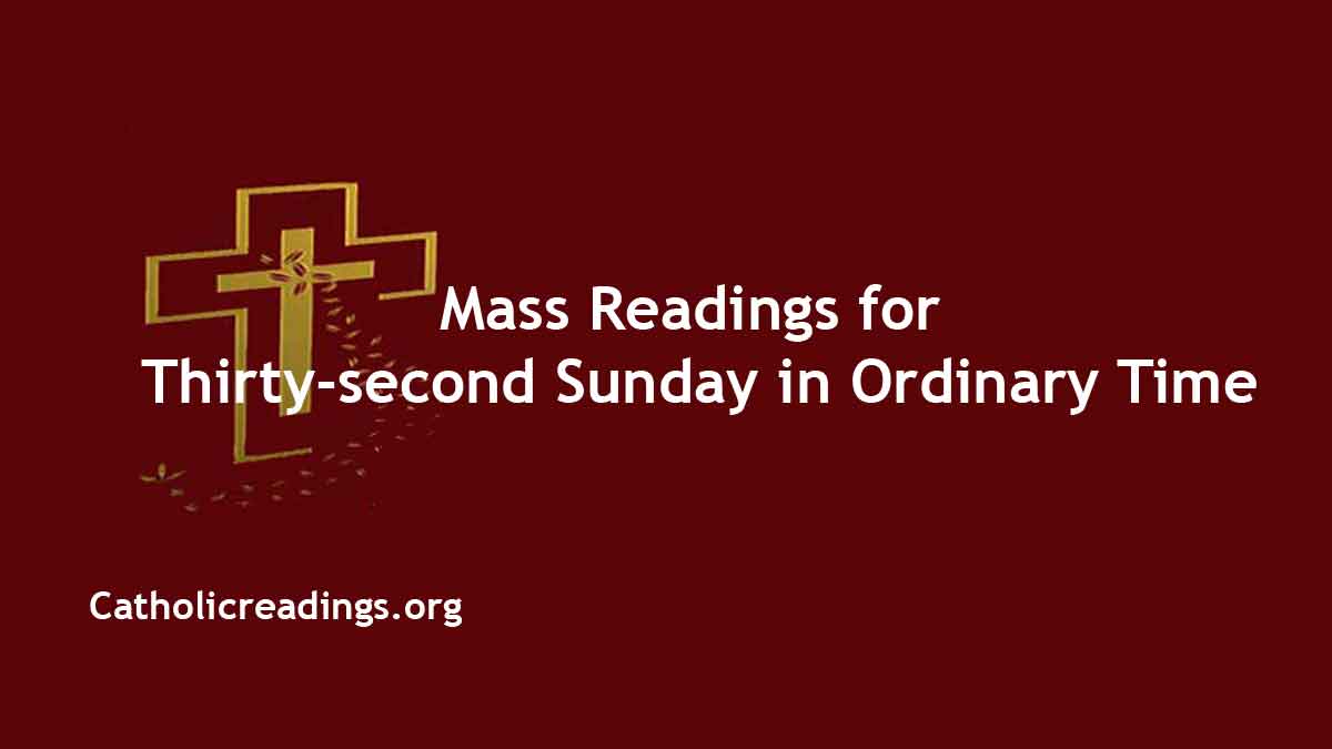 Sunday Mass Readings for November 12 2023 32nd Sunday in Ordinary Time