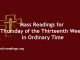 Catholic Mass Readings for Thursday of the Thirteenth Week in Ordinary Time