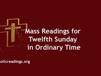Mass Readings for Twelfth Sunday in Ordinary Time