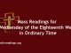 Catholic Mass Readings for Wednesday of the Eighteenth Week in Ordinary Time