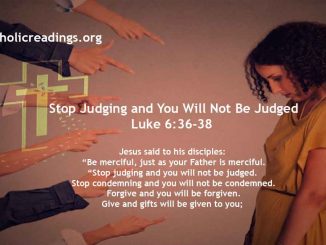 Stop Judging and You Will Not Be Judged - Luke 6:36-38 - Bible Verse of the Day