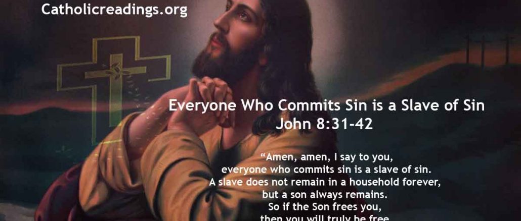 Everyone Who Commits Sin is a Slave of Sin - John 8:31-42 - Bible Verse of the Day