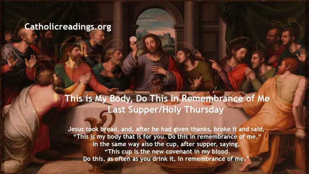 Holy Thursday of the Lord's Supper John 13115 Bible Verse of the Day