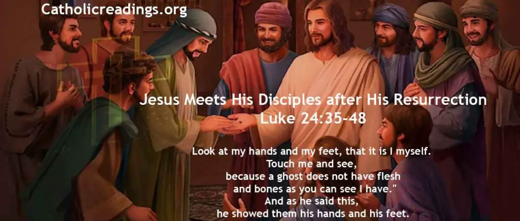 Jesus Meets His Disciples after His Resurrection - Luke 24:35-48 - Bible Verse of the Day