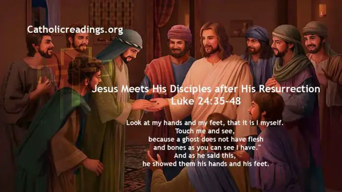 Jesus Meets His Disciples after His Resurrection - Luke 24:35-48 - Bible Verse of the Day