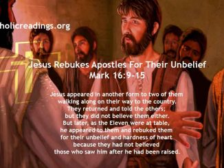 Jesus Rebukes Apostles For Their Unbelief and Hardness of Heart - Mark 16:9-15 - Bible Verse of the Day