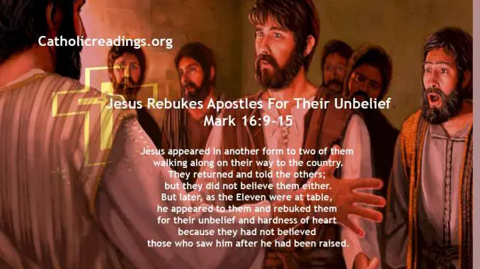 Jesus Rebukes Apostles For Their Unbelief and Hardness of Heart - Mark 16:9-15 - Bible Verse of the Day