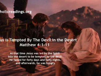 Jesus is Tempted By The Devil in the Desert - Matthew 4:1-11, Mark 1:12-15, Luke 4:1-13 - Bible Verse of the Day