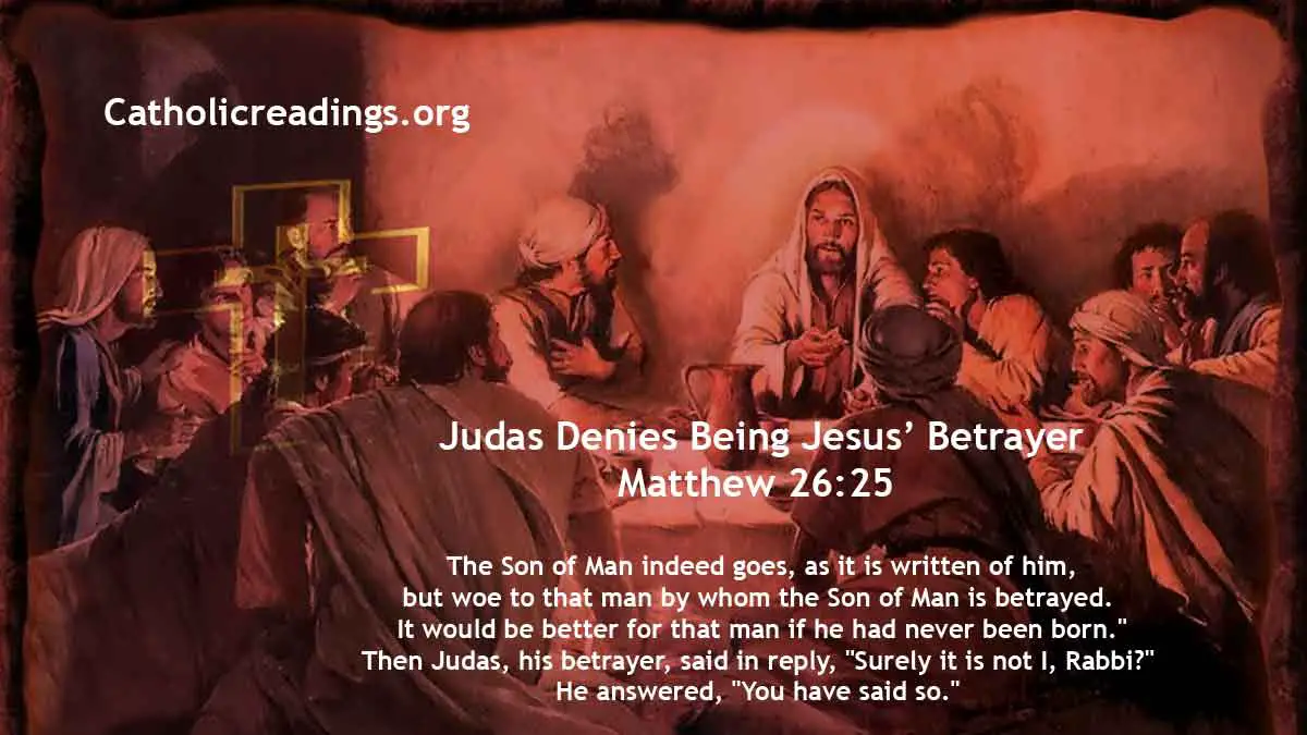 Bible Verse of the Day for April 5 2023 Judas Denies Being Jesus