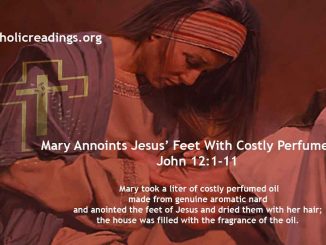 Mary Annoints Jesus’ Feet With Costly Perfumed Oil - John 12:1-11 - Bible Verse of the Day