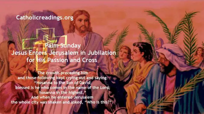 Palm Sunday - Jesus Enters Jerusalem in Jubilation for His Passion and Cross - Bible Verse of the Day
