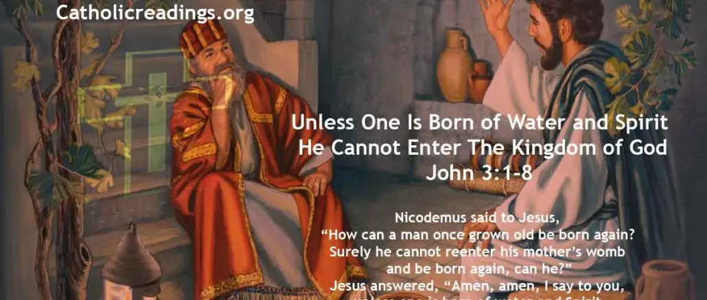 Unless One Is Born of Water and Spirit He Cannot Enter The Kingdom of God - John 3:1-8 - Bible Verse of the Day