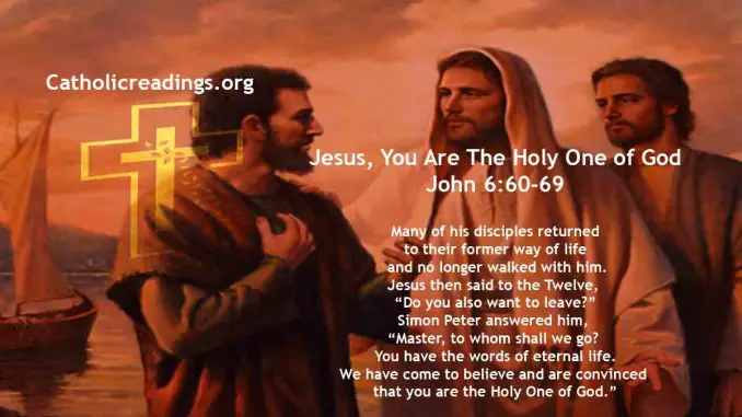 Jesus, You Are The Holy One of God - John 6:60-69 - Bible Verse of the Day