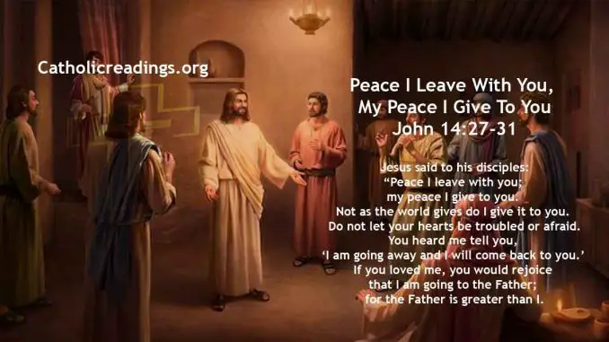 Peace I Leave With You, My Peace I Give To You - John 14:27-31 - Bible Verse of the Day