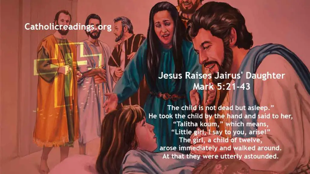 Jesus Raises Jairus' Daughter - Mark 5:21-43 - Bible Verse of the Day