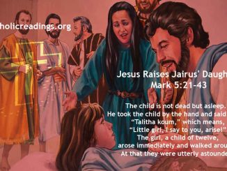 Jesus Raises Jairus' Daughter - Mark 5:21-43 - Bible Verse of the Day