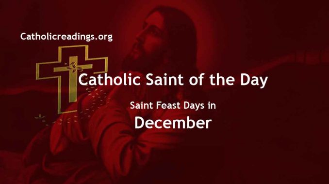 Catholic Saint Feast Days in December