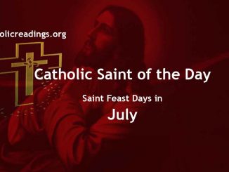 Catholic Saint Feast Days in July