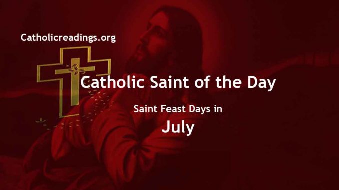 Catholic Saint Feast Days in July