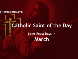 Catholic Saint Feast Days in March
