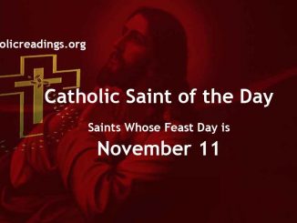 List of Saints Whose Feast Day is November 11 - Catholic Saint of the Day