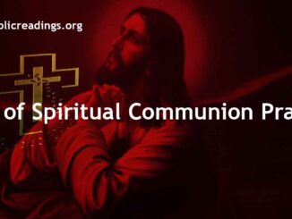 Act of Spiritual Communion Prayer