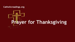 Prayer for Thanksgiving