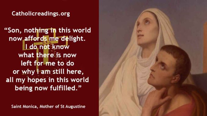 Saint Monica, Mother of St Augustine - Feast Day - August 27