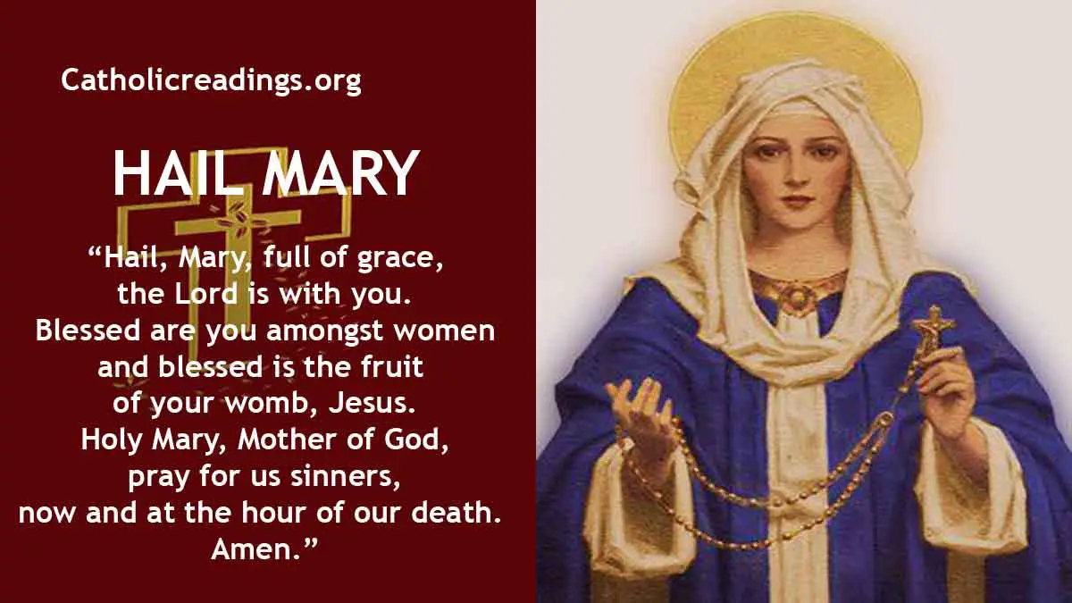 Hail Mary Full of Grace Prayer Catholic Prayers