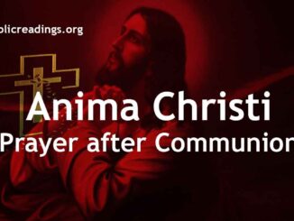 Anima Christi Prayer after Communion