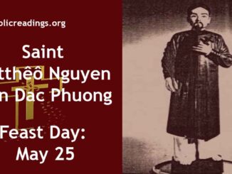 St Mattheo Nguyen Van Dac Phuong - Feast Day - May 25