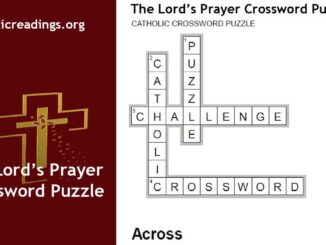 Crossword Puzzle Catholic Daily Readings