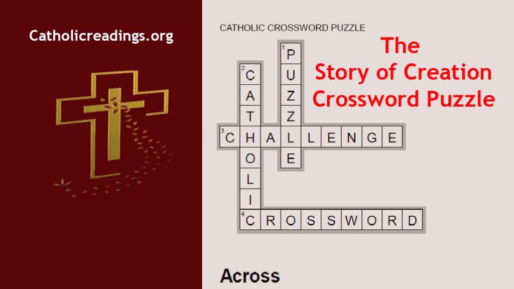 The Story of Creation Crossword Puzzle