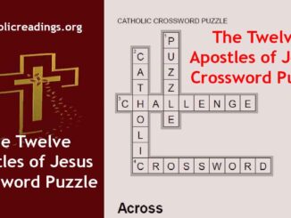 The Twelve Apostles of Jesus Crossword Puzzle
