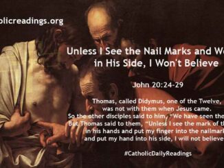 Bible Verse of the Day for July 3 2023 - Unless I See the Nail Marks and Wound On His Side, I Won't Believe - John 20:24-29