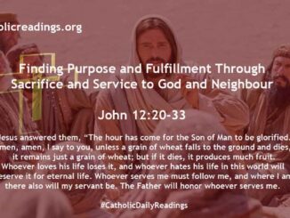 Bible Verse of the Day - Finding Purpose and Fulfillment Through Sacrifice and Service to God and Neighbour - John 12:20-33