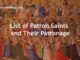 List of Patron Saints and Their Patronage