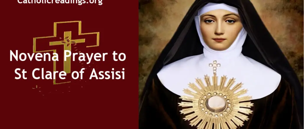 Novena to St Clare of Assisi - Catholic Prayers